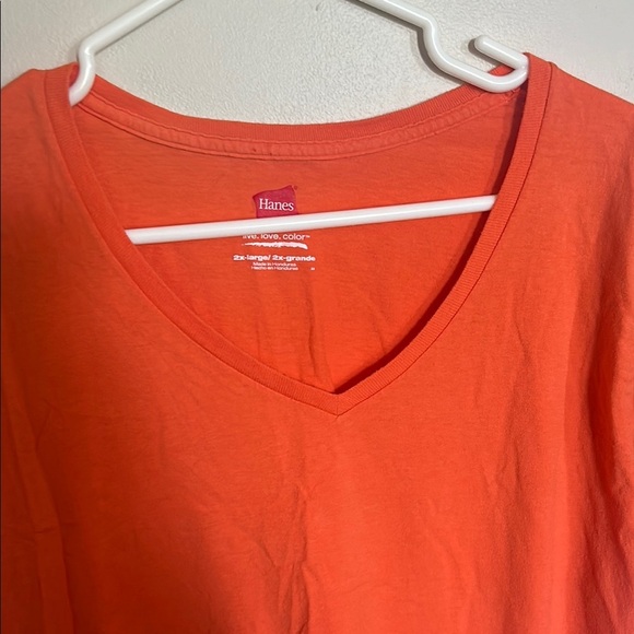 Hanes Orange Relaxed Short Sleeve T-Shirt - Picture 8 of 8